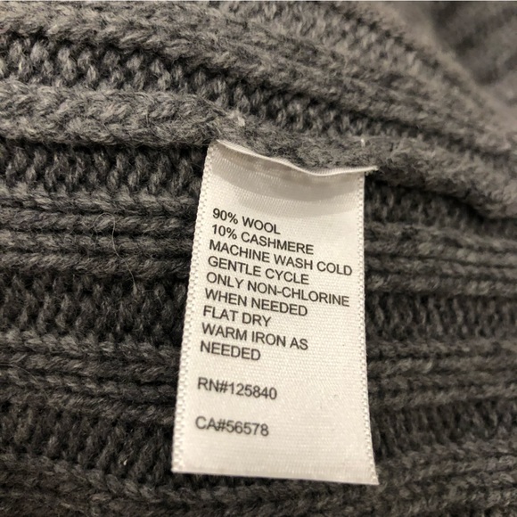 Intermix grey rib sweater with multi style neck. Size small. - Picture 10 of 10